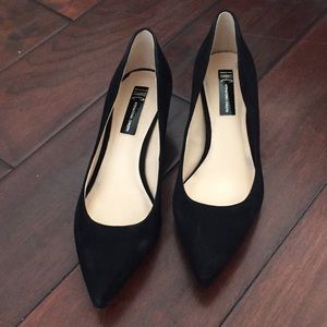 INC black suede heel